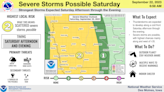 Severe thunderstorm watch issued as storms are expected to develop throughout Saturday