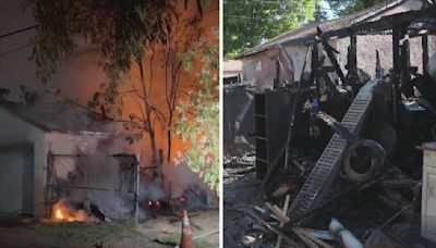 Incendio deja a una familia con su casa calcinada y sin las herramientas de su negocio