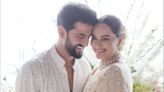 Sonakshi Sinha looks lovely in embroidered ivory sari for wedding with Zaheer Iqbal