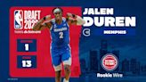 Hornets pick Jalen Duren at No. 13, trade to Pistons in three-team deal