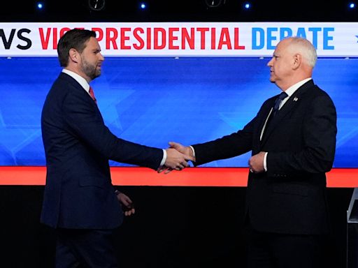 VP debate live updates: Vance and Walz shake hands in first and only face off before November elections