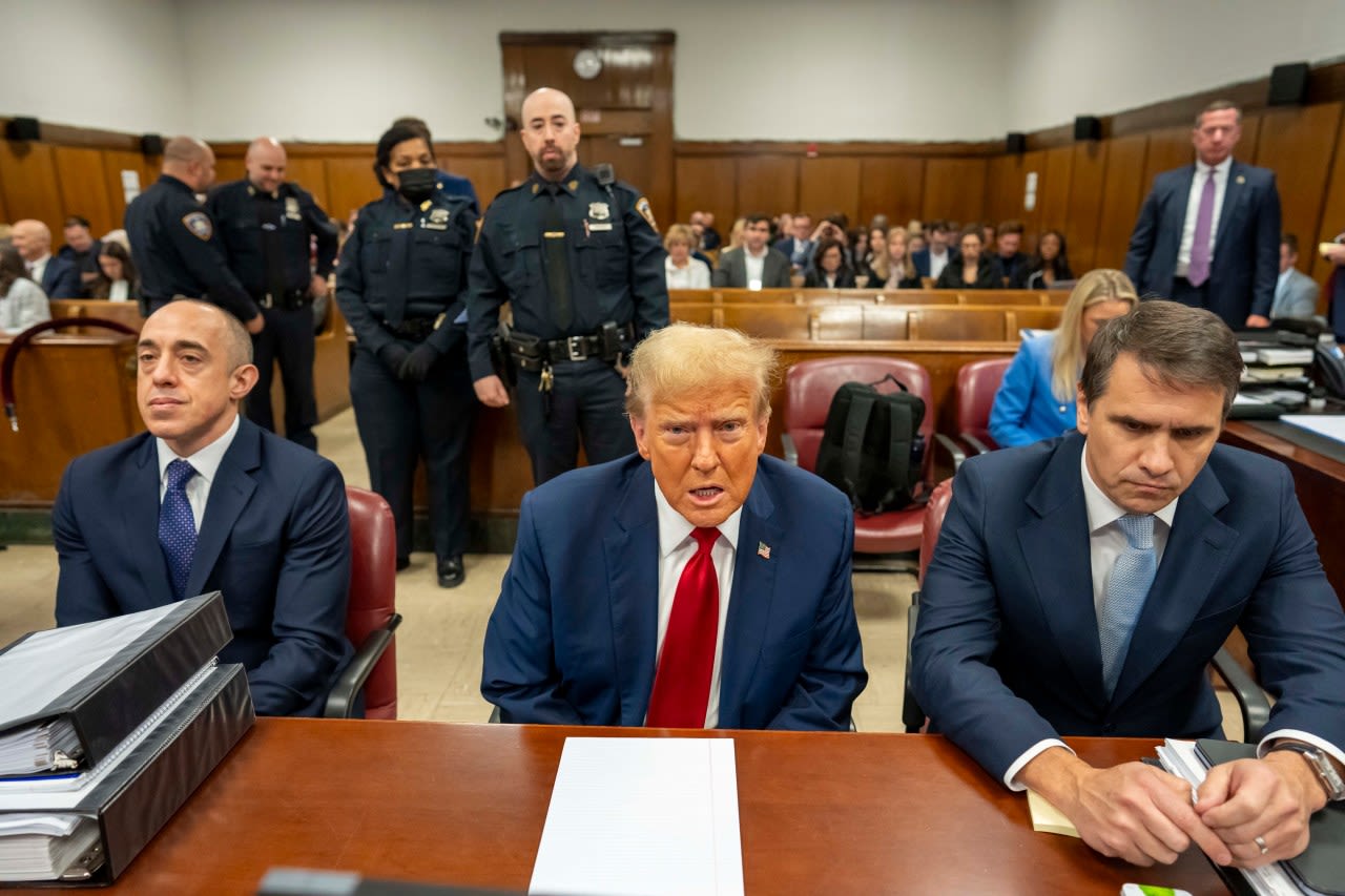 12:30 Report — Trump’s NYC, DC courtroom split-screen