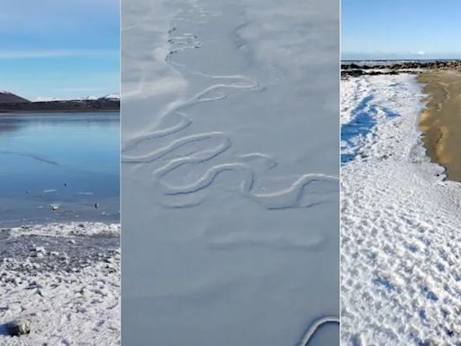 Ríos congelados, mar hecho hielo y frío extremo: las impactantes postales de Argentina bajo cero | Sociedad