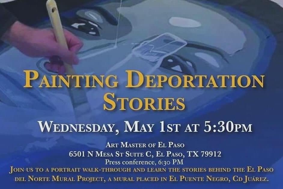 “El Paso del Norte” mural project: Migrant portraits seek to humanize deportation through art - KVIA