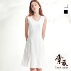 【TOWNWEAR棠葳】高雅修身魚尾洋裝 2色(顯瘦/內襯/無袖/宴會/婚禮/尾牙)