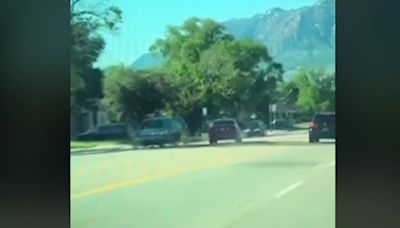 Dashcam video captures car veering into multiple Ogden homes, one man hospitalized