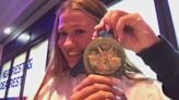 Olympic gold medalist rower Lola Anderson 'celebrating the moment' | ITV News