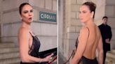 Em NY, Luciana Gimenez encara frio com look de renda decotado e transparente