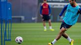 Entrenamiento del FC Barcelona antes del partido contra el VALENCIA en Streaming