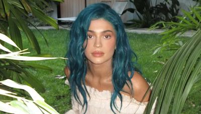 Kylie Jenner shares more sensual snapshots with her new blue hair