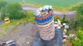 ‘Police’ car placed on top of Co Tyrone bonfire