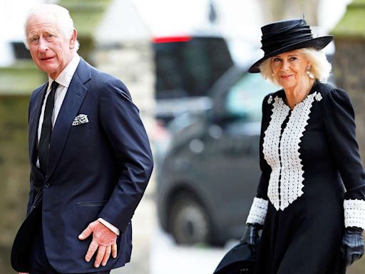 King Charles and Queen Camilla Step Out in Show of Support for Her Queen's Companion's Late Husband