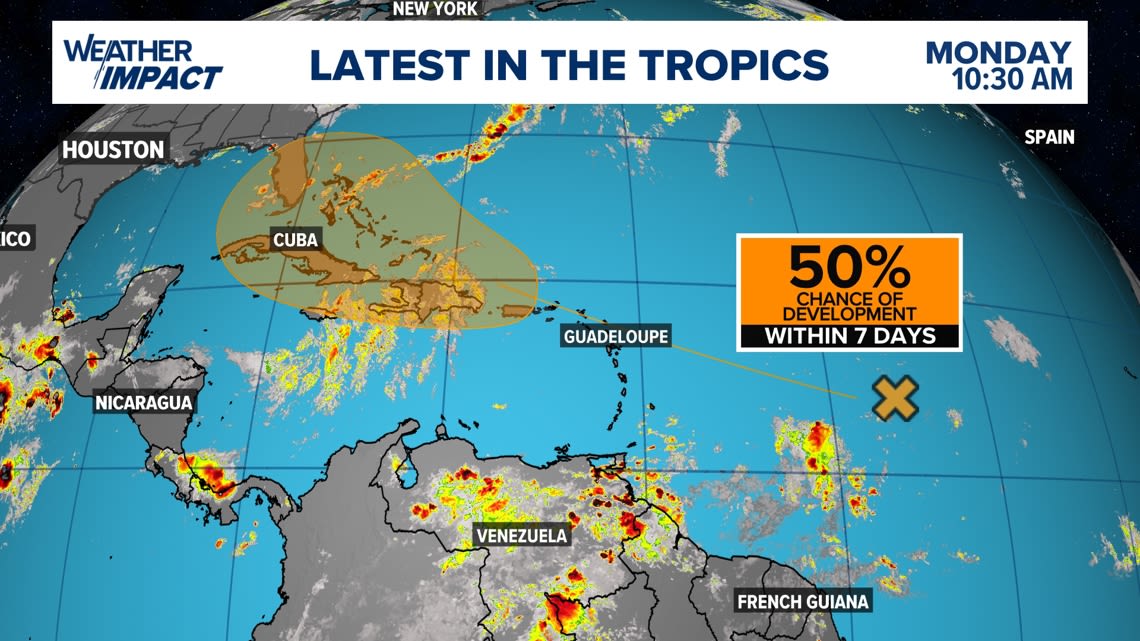 Disturbance in Atlantic has chance of developing but no need to panic