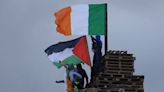 Tricolours, election posters and sectarian slogans on display as bonfires lit across the north