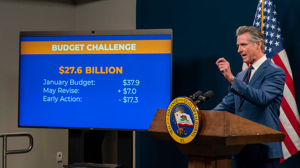 Newsom announces budget cuts to tackle California's $27.6 billion deficit