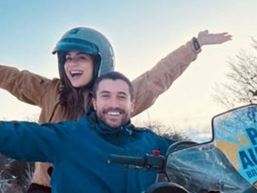 Lexa e Ricardo Vianna fazem passeio de helicóptero no 'fim do mundo'