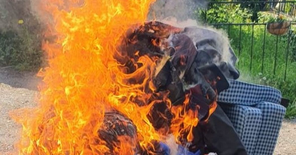 Woman burns husband's clothes after he starts relationship with her best friend