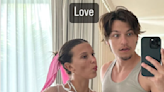 Millie Bobby Brown Gives Major Bride Vibes in a White Bikini with a Sheer Pearl Cover Up