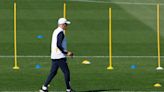 Marvel y Carrillo, en el último entrenamiento del Real Madrid antes de visitar al Girona