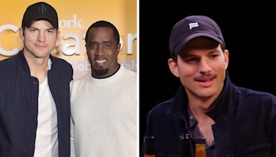 Ashton Kutcher struggles to safely describe Diddy's parties in resurfaced 'Hot Ones' clip: "I've got a lot I can't tell"