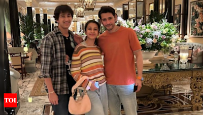 Namrata Shirodkar shares a touching message for Mahesh Babu on Father's Day; Says, ''Thank you for being the rock of our family' | - Times of India