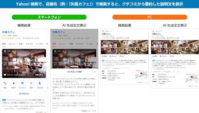 LINE Yahoo於日本地區的地圖服務導入自動生成式人工智慧，將可自動產生餐廳評論摘要內容