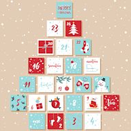 A special calendar used to count down the days until Christmas Features a small gift or treat behind each numbered door or window Can come in various styles, from traditional to modern