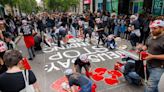 Photos of Jewish Voice for Peace protest over Israeli bonds in Philadelphia