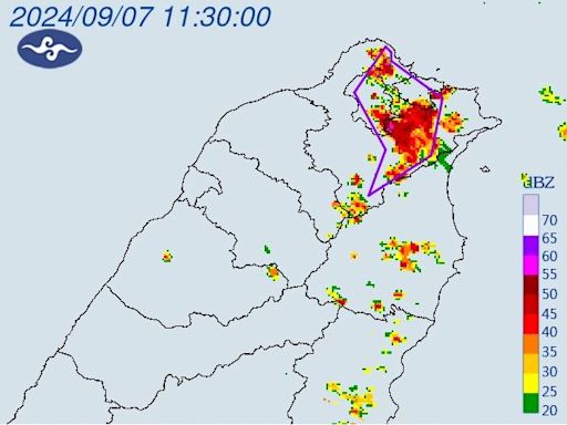 快訊／雨區擴大！13縣市大雨特報 注意雷擊、強陣風