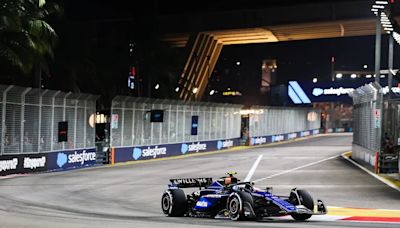 Franco Colapinto cerró su primer día de práctica en el circuito callejero de Marina Bay en el GP de Singapur