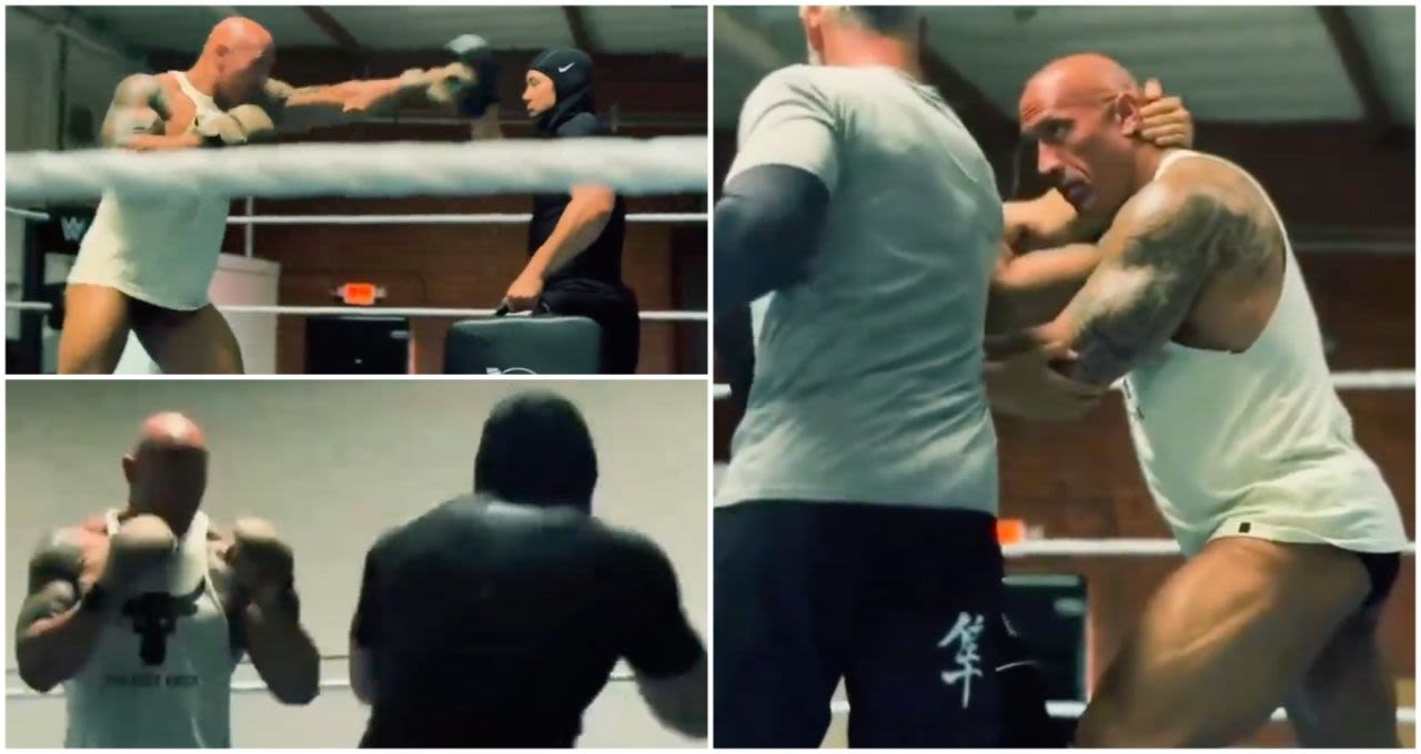 Footage has emerged of WWE legend The Rock training in MMA - but for good reason