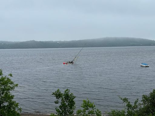 Sunken sailboat near Browns Flat towed closer to shore, says coast guard