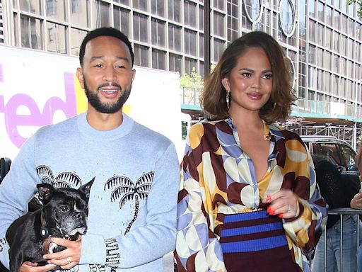 Chrissy Teigen puts on leggy display in hot pants with husband John Legend