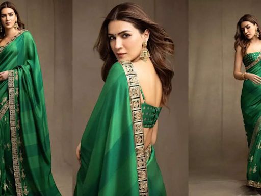 Kriti Sanon's green sari is perfect for your friend's Mehendi - Times of India