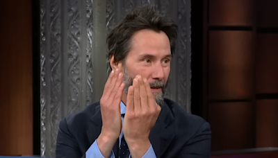 Keanu Reeves Cracked His Kneecap "Like a Potato Chip" After Filming a Cold Plunge Scene with Seth Rogen and Aziz Ansari | Exclaim!