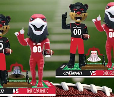 There's a Cincinnati Bearcats vs. Miami RedHawks Victory Bell bobblehead available