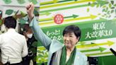 Tokyo's Governor Koike declares victory after exit polls project her reelection for a third term