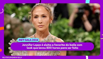 Met Gala 2024: Jennifer Lopez é eleita a favorita do baile com look que levou 800 horas para ser feito