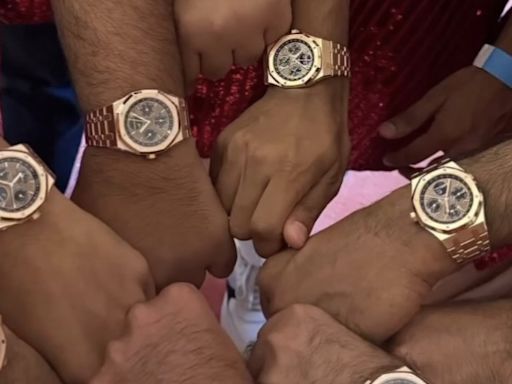 Watch: Anant Ambani surprises Shah Rukh Khan, Ranveer Singh, and all his groomsmen with ₹2 crore watches