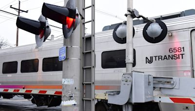 Truck crashes into NJ Transit train stopped at Dover station