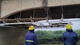 Trabajan en tres frentes para reparar el puente Carretero entre Santa Fe y Santo Tomé