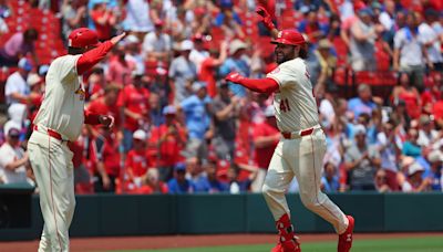 Alec Burleson homers to cap 9-run first inning as Cardinals beat Cubs 11-3 in opener of doubleheader