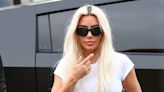 Kim Kardashian Is a Brunette Again at Saint’s Basketball Game