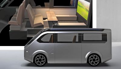 Sharp And Foxconn Team Up On An Electric Minivan With A 65-Inch Rear Display | Carscoops