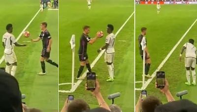 Vinícius realizó un polémico gesto contra Joshua Kimmich para ganar tiempo a favor del Real Madrid