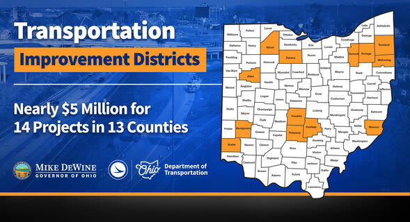 Governor DeWine Announces $5 Million for Transportation Projects to Boost Ohio’s Economy