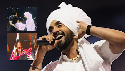 Diljit Dosanjh’s Manchester Concert Is Winning Hearts; Gifts Pakistani Fan Shoes, Introduces Mother & Sister