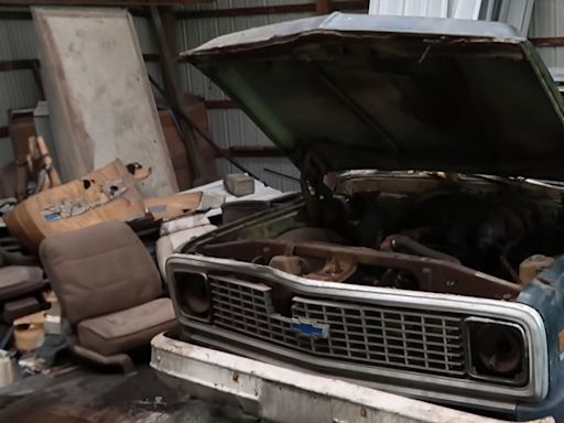 Abandoned mechanic's shop with classic custom roadsters found hidden in woods