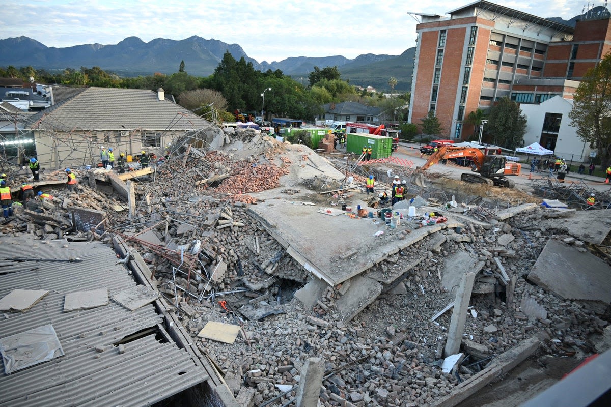 Watch live as rescue efforts continue after building collapse in South Africa