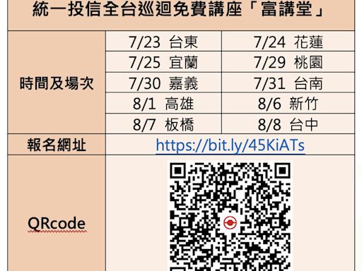 實現普惠金融 統一投信全台巡迴「富講堂」熱烈報名中